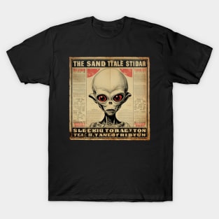 Vintage Japanese Alien UFO | Cool Japanese Sci-Fi Horror #10 T-Shirt